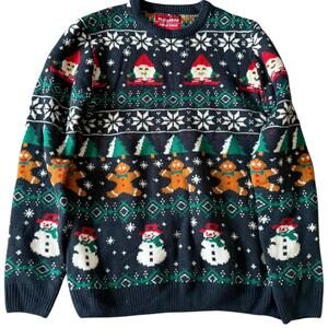 Pull&Bear Merry X-Mas Fair Isle Knit Sweater Men’s M (EUR M, MEX 38)